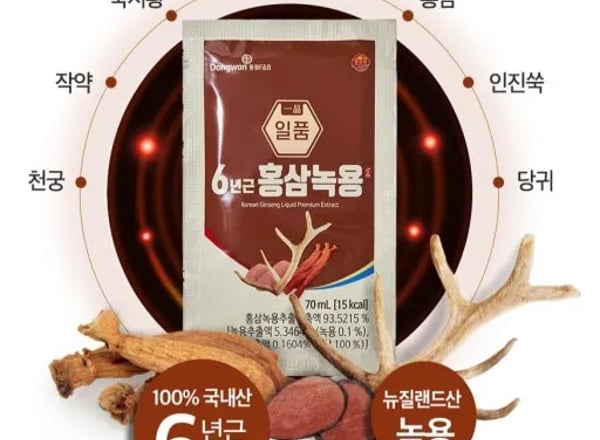 일품 6년근홍삼녹용 70ml × 30포