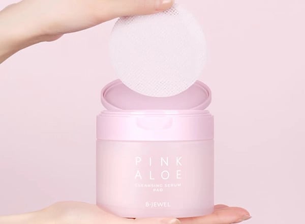 비쥬얼 핑크 알로에 클렌징 세럼 패드 180ml (60매)