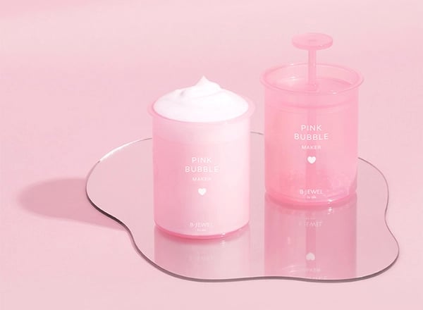 비쥬얼 핑크 페이셜 클렌저 버블 메이커 컵 - Thumbnail